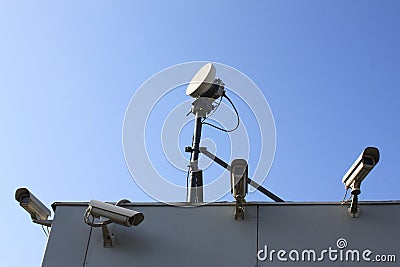 Security cameras Stock Photo