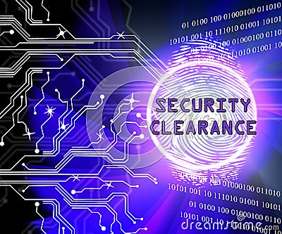 Security Clearance Cybersecurity Safety Pass 2d Illustration Stock Photo