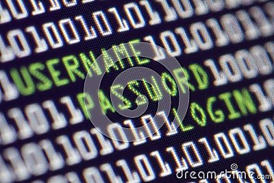 Security Computer Password Stock Photo