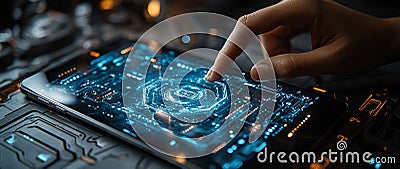 Security concept of secure account login using two step factor authentication code verified credentials for mobile and Stock Photo