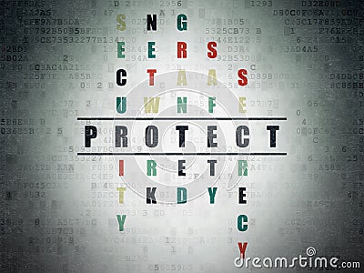 Security concept: word Protect in solving Stock Photo
