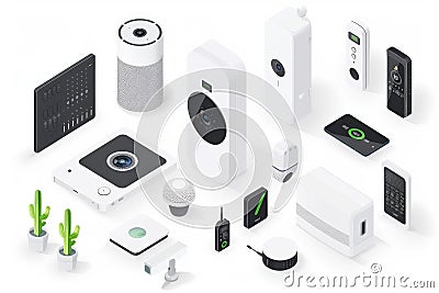 Security concepts integrate noise detectors with motion detectors for modern security operations, ensuring window security Buildin Cartoon Illustration