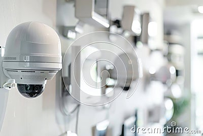 Security concepts manage home environments through alarm systems, integrating camcorder monitoring and high-speed Wi-Fi for compre Cartoon Illustration