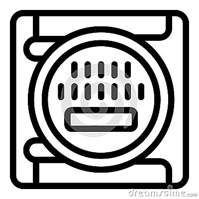 Security deposit box icon outline vector. Rich access Vector Illustration