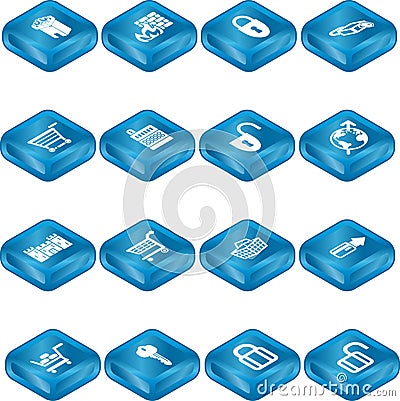 Security and E-Commerce Icon S Vector Illustration