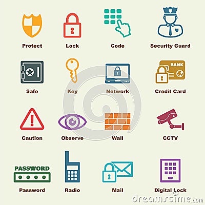 Security elements Vector Illustration