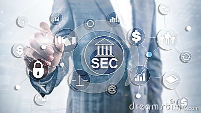 Security Exchange Committee SEC. Independent agency of the United States federal government. Stock Photo