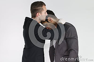 Security guard doing a palpation Stock Photo