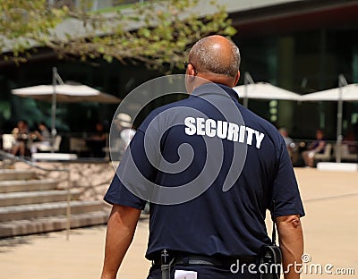 Security Guard On Duty Editorial Stock Photo