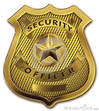 Security Guard Officer Badge Stock Photo