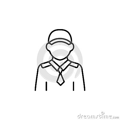 Personal Security line icon. linear style sign for mobile concept and web design. Vector Illustration