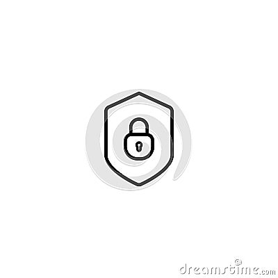 Security icon in flat style. Shield security symbol for your web site design, logo, app, UI Vector EPS 10. Stock Photo