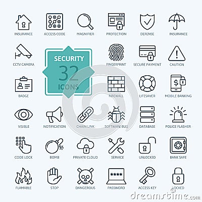 Security Icon set. Vector Illustration Vector Illustration