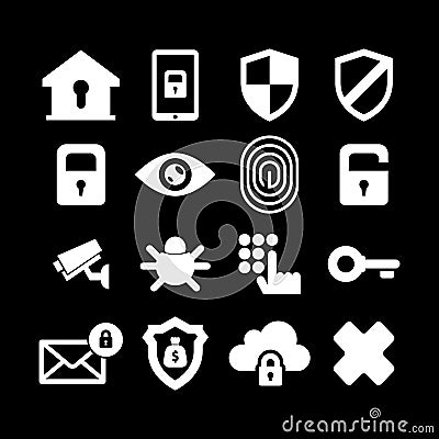 Security Icon set Stock Photo