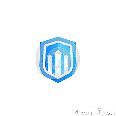 Security increase, secure growth vector icon Vector Illustration