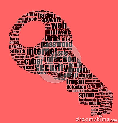 Security internet text concept Stock Photo