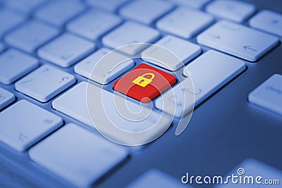 Security keyboard key Stock Photo