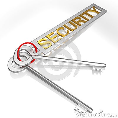 Security Keys Shows Secure Locked And Safe Stock Photo