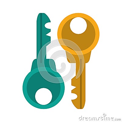 Security keys symbol isolated Vector illustration Vector Illustration