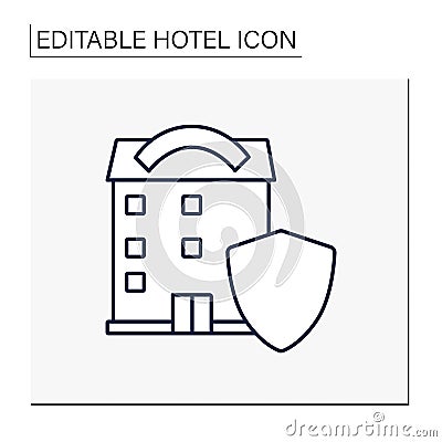 Security line icon Vector Illustration