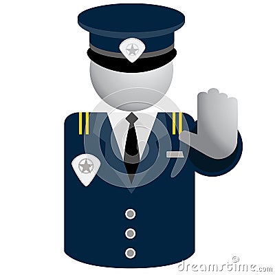 Security Police Icon Vector Illustration