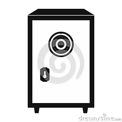 Security safe black simple icon Stock Photo