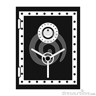 Security safe black simple icon Vector Illustration