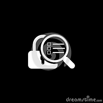 Security Scan Icon. Flat Design. Stock Photo