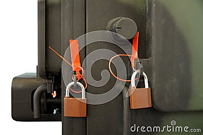 Security seals and locks Stock Photo