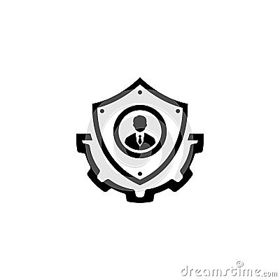 Security Services Icon. Flat Design Stock Photo