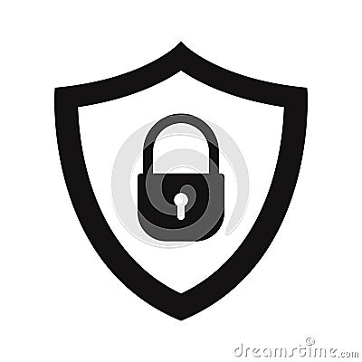 Security shield Vector Icon which can easily modify or edit Vector Illustration