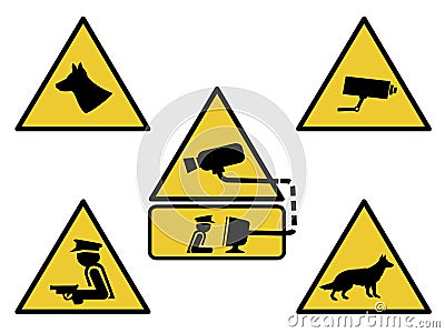 Security signs Vector Illustration