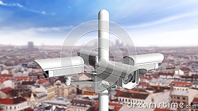 Security surveillance cameras Stock Photo