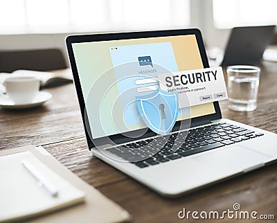 Security System Access Password Data Network Surveillance Concept Stock Photo