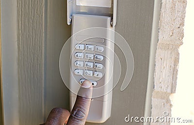 Security System Alarm Keypad Stock Photo