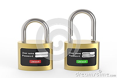 Security system of the lock Stock Photo