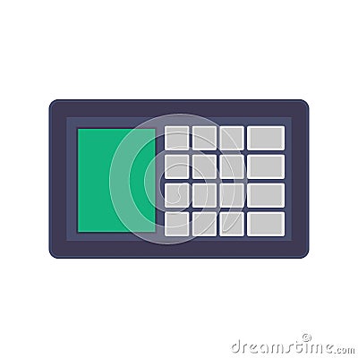 Security system vector icon concept technology. Digital protection control home. Guard building password network Vector Illustration
