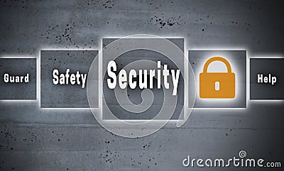 Security touchscreen concept background Stock Photo