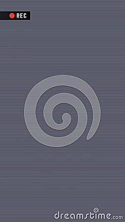 Security video camera vertical frame. Camcorder ui overlay. Videocamera frame with record indicator. Vector Illustration