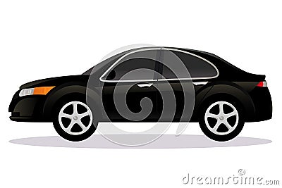 Sedan, saloon car body type Vector Illustration