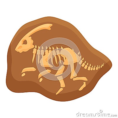 Sediment dinosaur fossil icon cartoon vector. Mud layer soil Vector Illustration