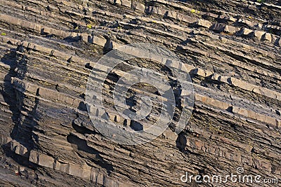 Sedimentary rock layers Stock Photo