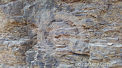 Sedimentary rock layers texture Stock Photo