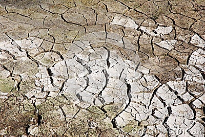 Sediments on soil in Yellowstone National Park Stock Photo