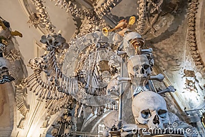 Sedlec ossuary interior Editorial Stock Photo