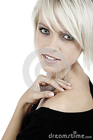 Seductive blond woman Stock Photo