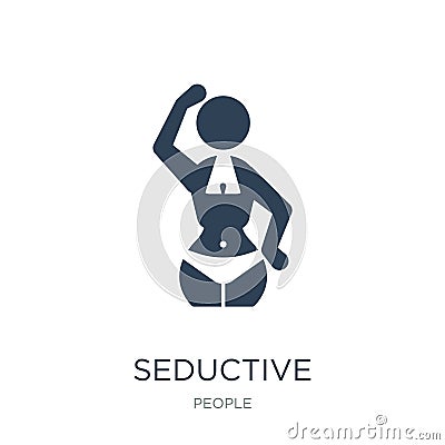 seductive icon in trendy design style. seductive icon isolated on white background. seductive vector icon simple and modern flat Vector Illustration