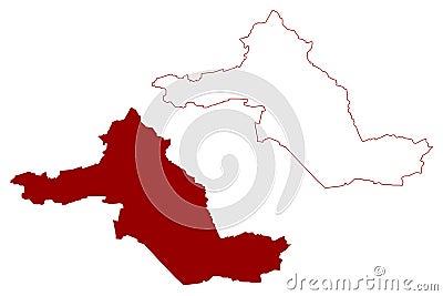 See-Gaster District (Switzerland, Swiss Confederation, Canton of St Gall, St. Gallen or Sankt Gallen) Vector Illustration