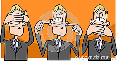 See hear speak no evil Vector Illustration