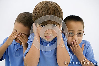 See No Evil Hear No Evil Speak No Evil Stock Photo